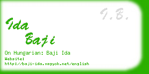 ida baji business card